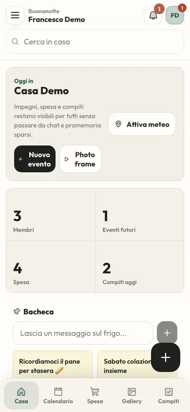 Fridge Home sullo schermo di un telefono